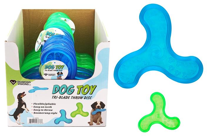 Dog Tri-Blade Throw Disc (Rubber) image