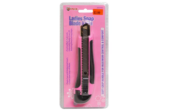 Snap Blade Knife with Rubber Grip (Pink) image