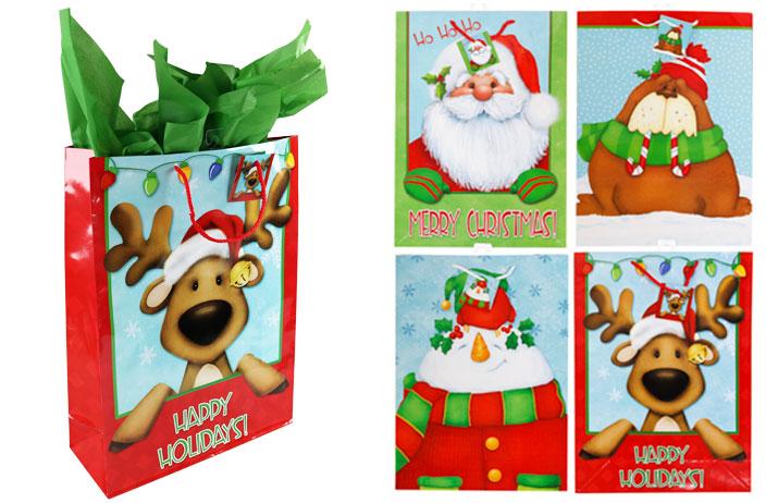 Christmas Gift Bag (Characters #2) (Jumbo, 13x18x5 Inch) image