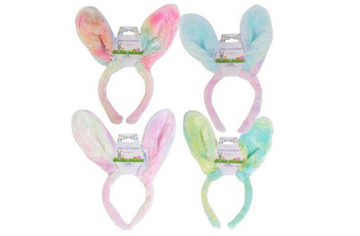 Easter Bunny Ears Headband (Plush, Tie-Dye) image