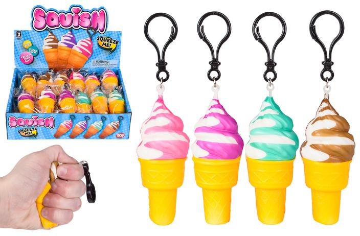 Squish Ice Cream Cone Clip-On (4 Inch) image