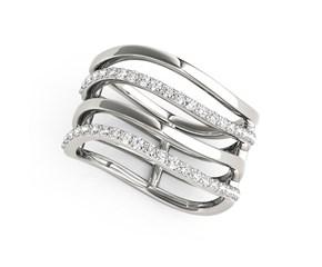 Multi-Band Diamond Ring in 14k White Gold (3/8 cttw) image