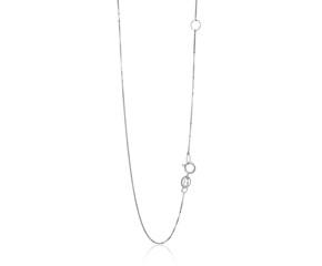 Adjustable Box Chain in 14k White Gold (0.60 mm)