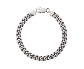 Sterling Silver Gunmetal Finish Miami Cuban Link Bracelet (7.00 mm) image