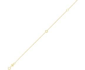 14K Yellow Gold Mini Initial D Bracelet