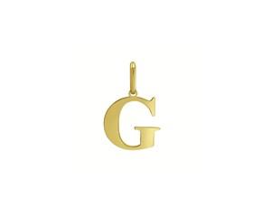 14K Yellow Gold Initial G Charm Pendant image