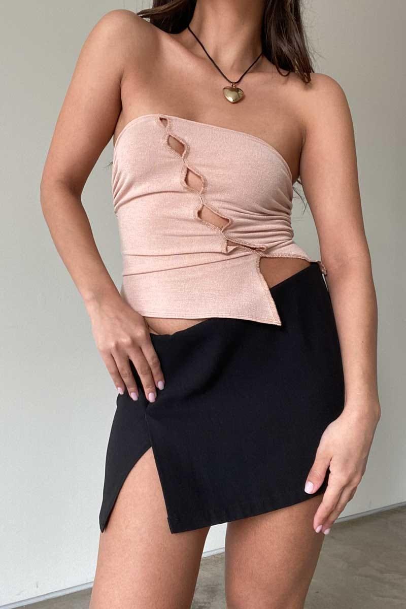 Front Cut Out Tube Top (C2617T)