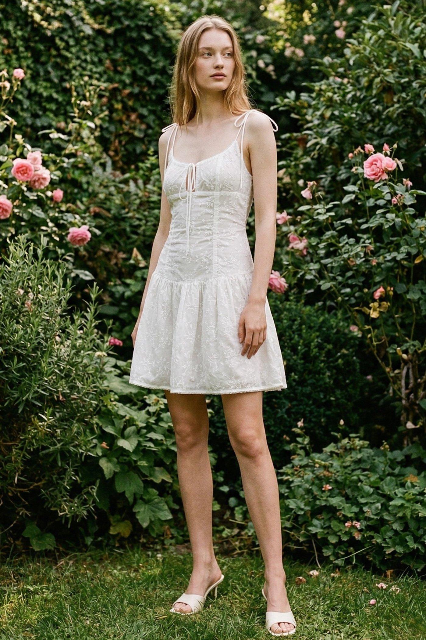 Spaghetti Strap Ruffle Sleeveless Dress (C5718D) image