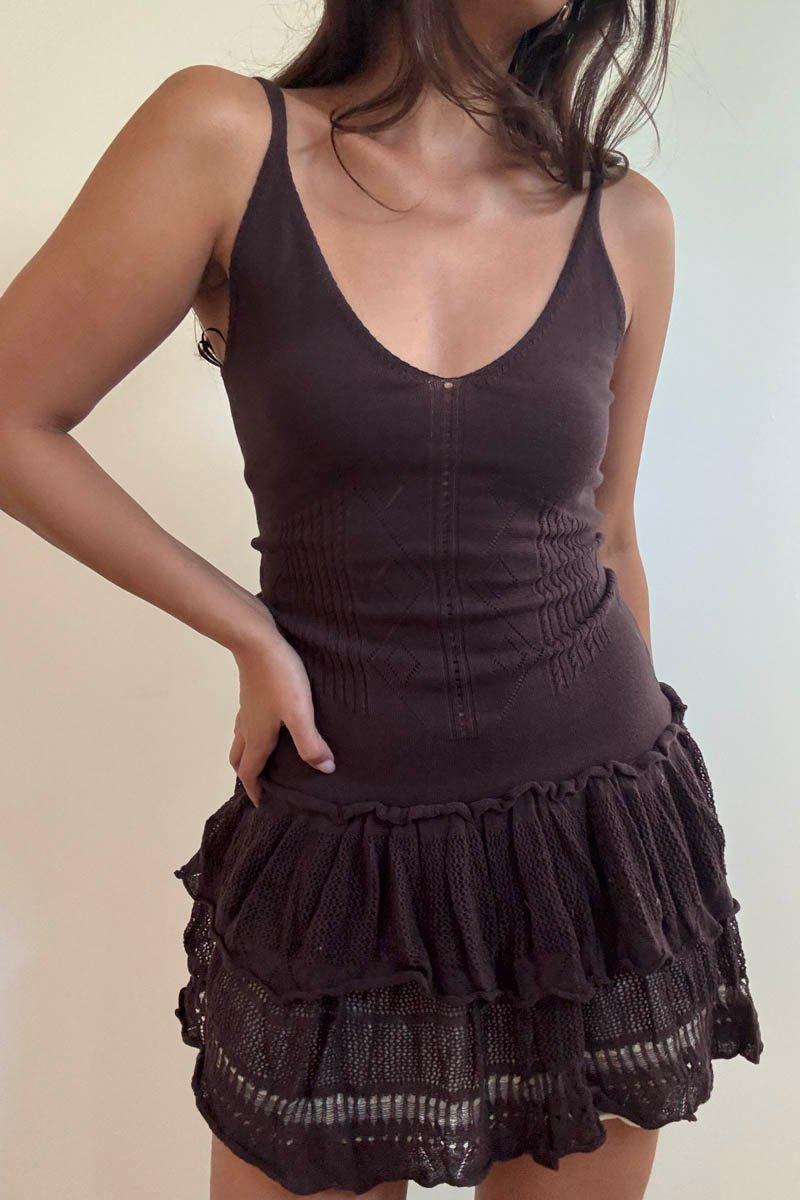 Knit Scoop Neck A-Line Dress (C6456D) image