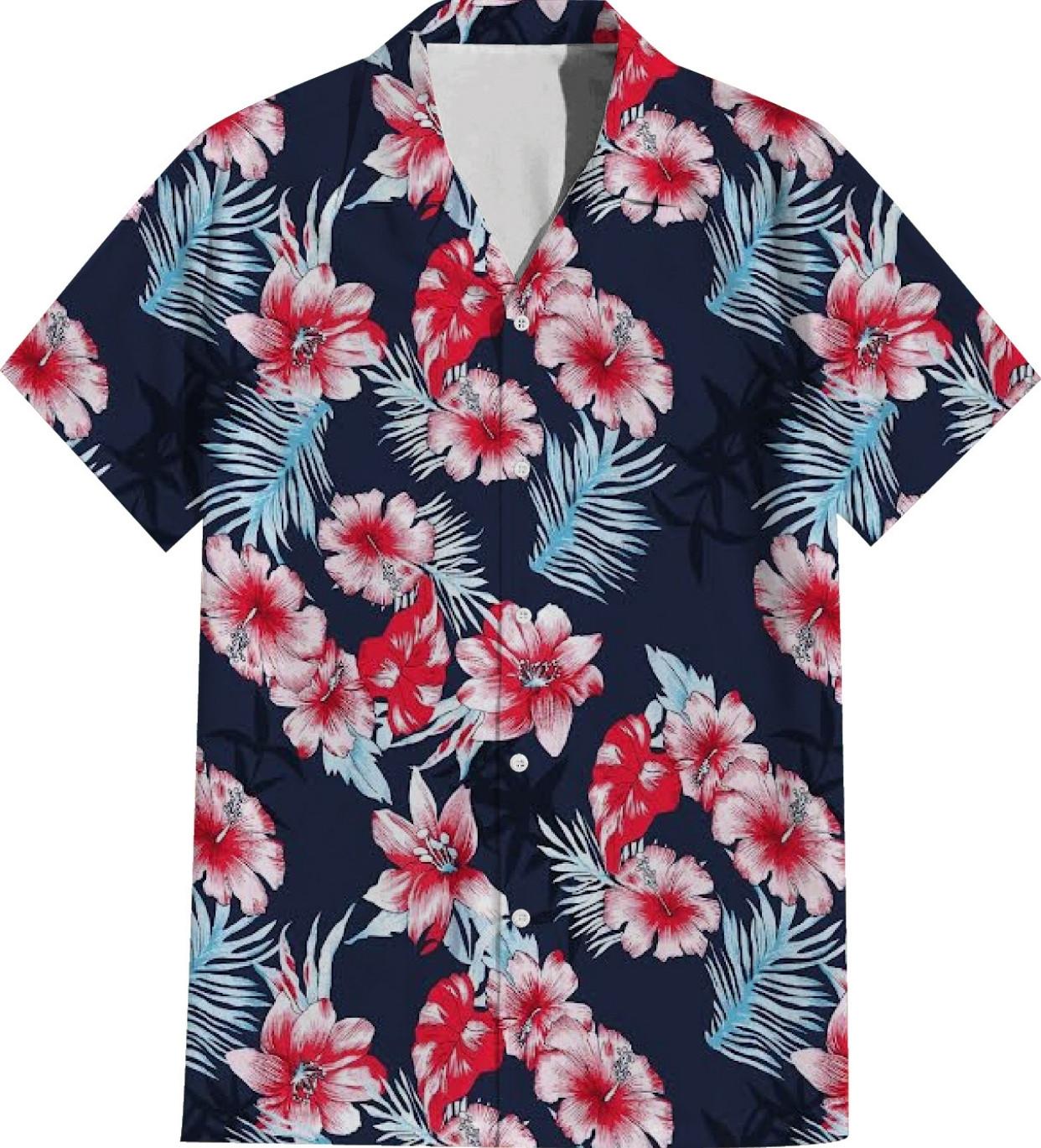 Hawaiian Shirts Plus Size Beachwear Clothing - Midnight Blue (Pack of 12) image