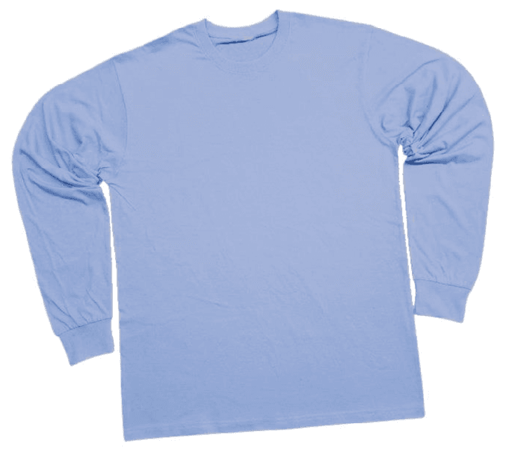 Long Sleeve T-shirts - Ice Blue (Pack of 12)