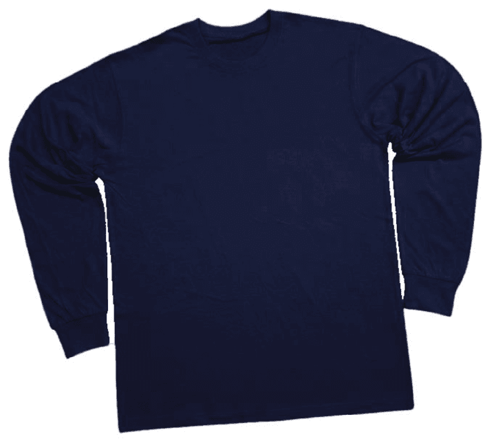 Long Sleeve T-shirts - Navy (Pack of 12)