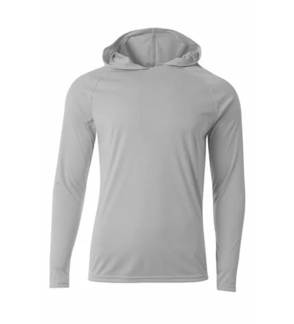 Long Sleeve Performance Hoodies - Silver (Pack of 12) image