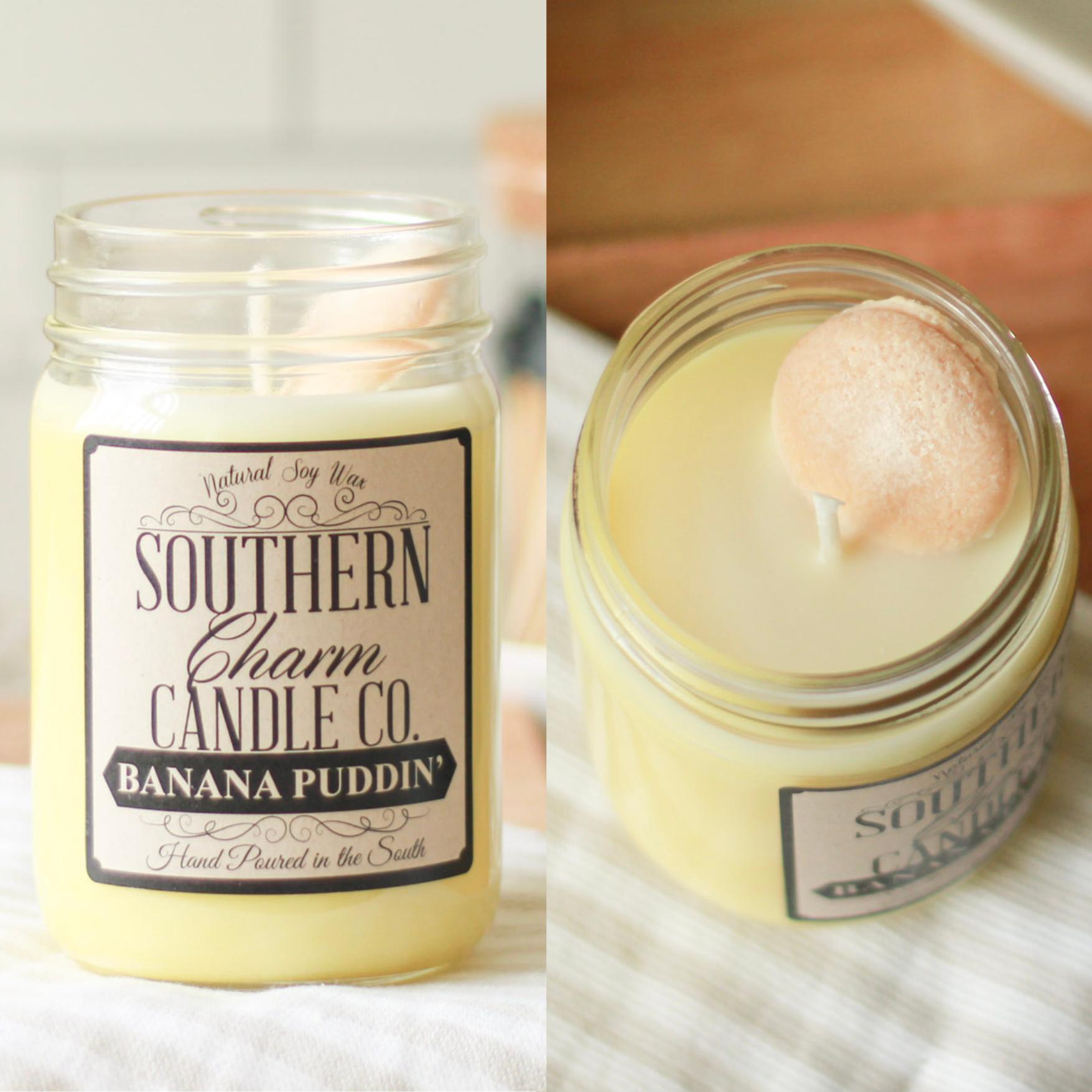 BANANA PUDDIN' SOY WAX HAND POURED CANDLE 12 OZ image