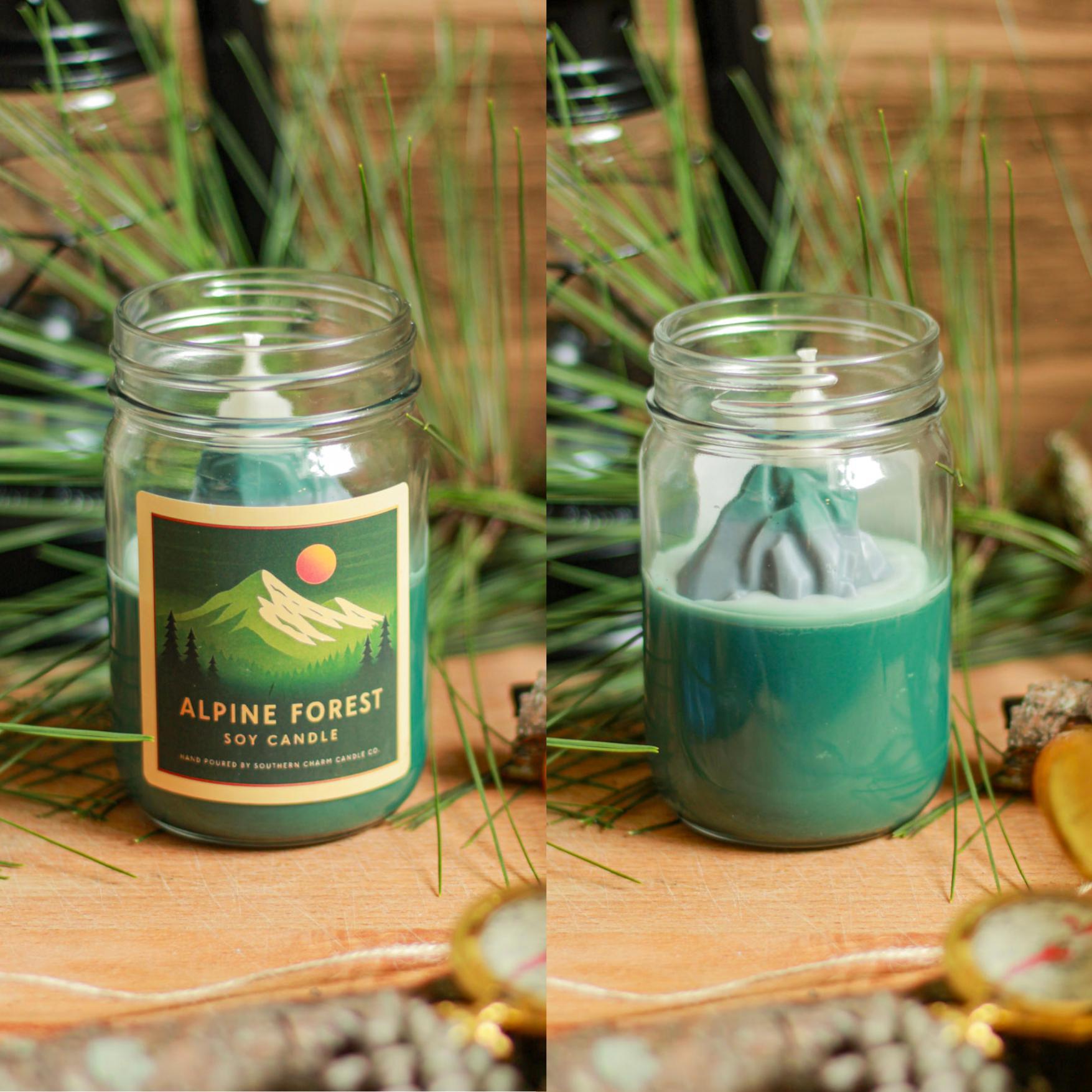 ALPINE FOREST SOY WAX HAND POURED CANDLE 12 OZ image