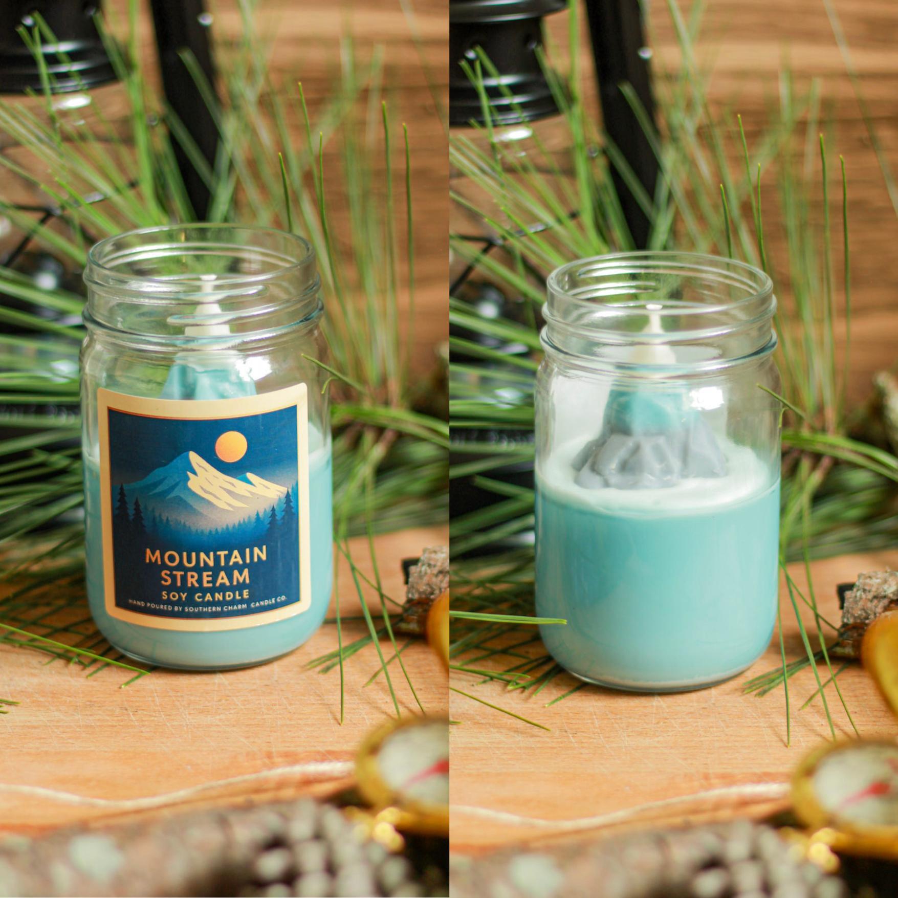 MOUNTAIN STREAM SOY WAX HAND POURED CANDLE 12 OZ image