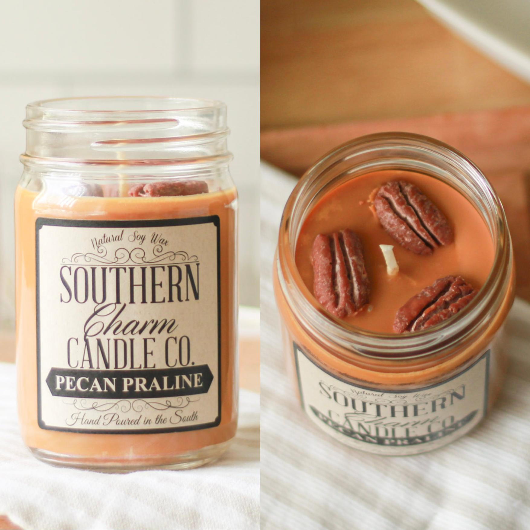 PECAN PRALINE CANDLE SOY WAX HAND POURED CANDLE 12 OZ image