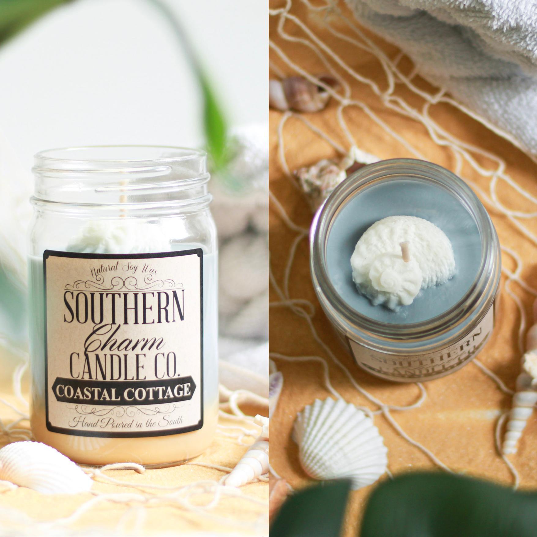 COASTAL COTTAGE SOY WAX HAND POURED CANDLE 12 OZ image