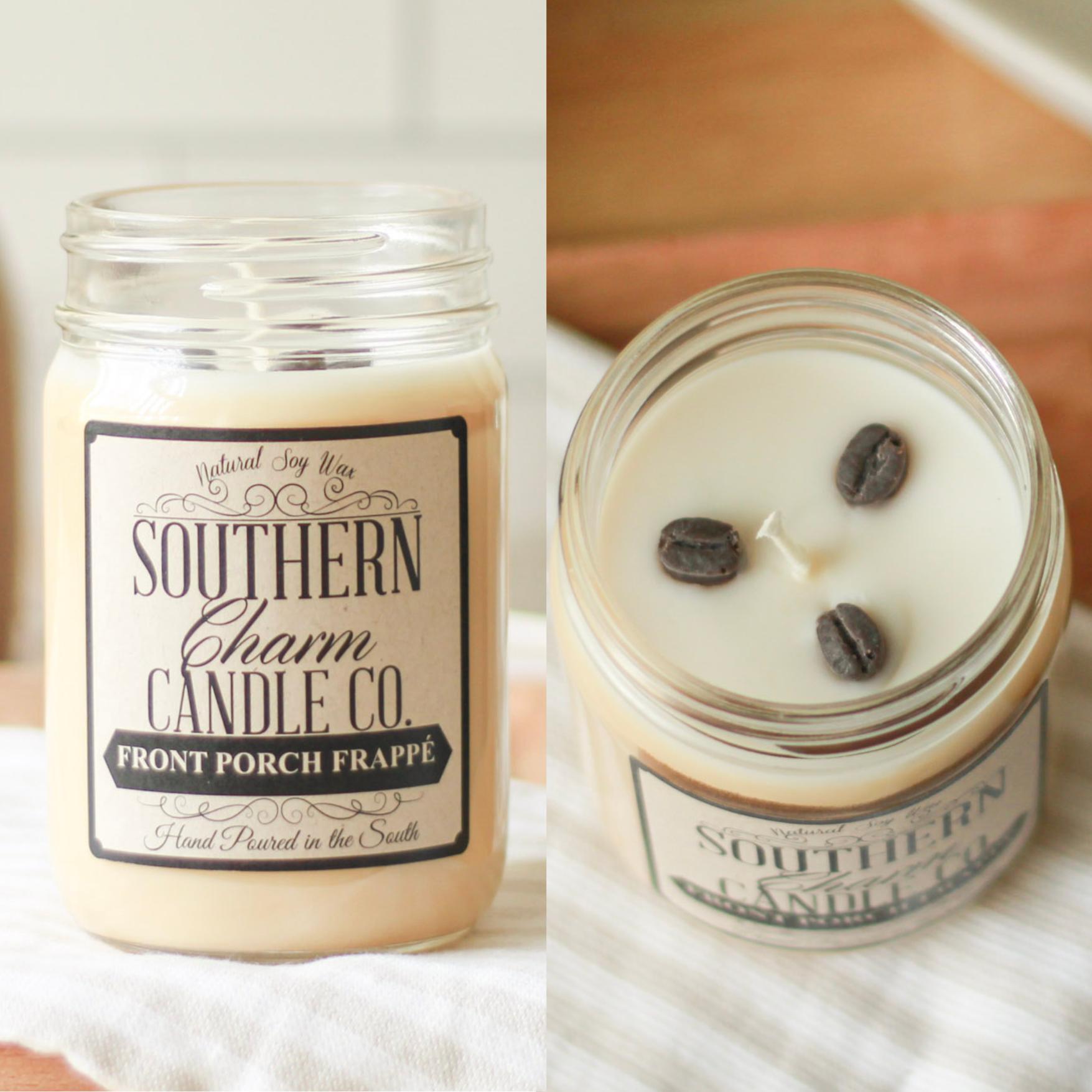 FRONT PORCH FRAPPE SOY WAX HAND POURED CANDLE 12 OZ image