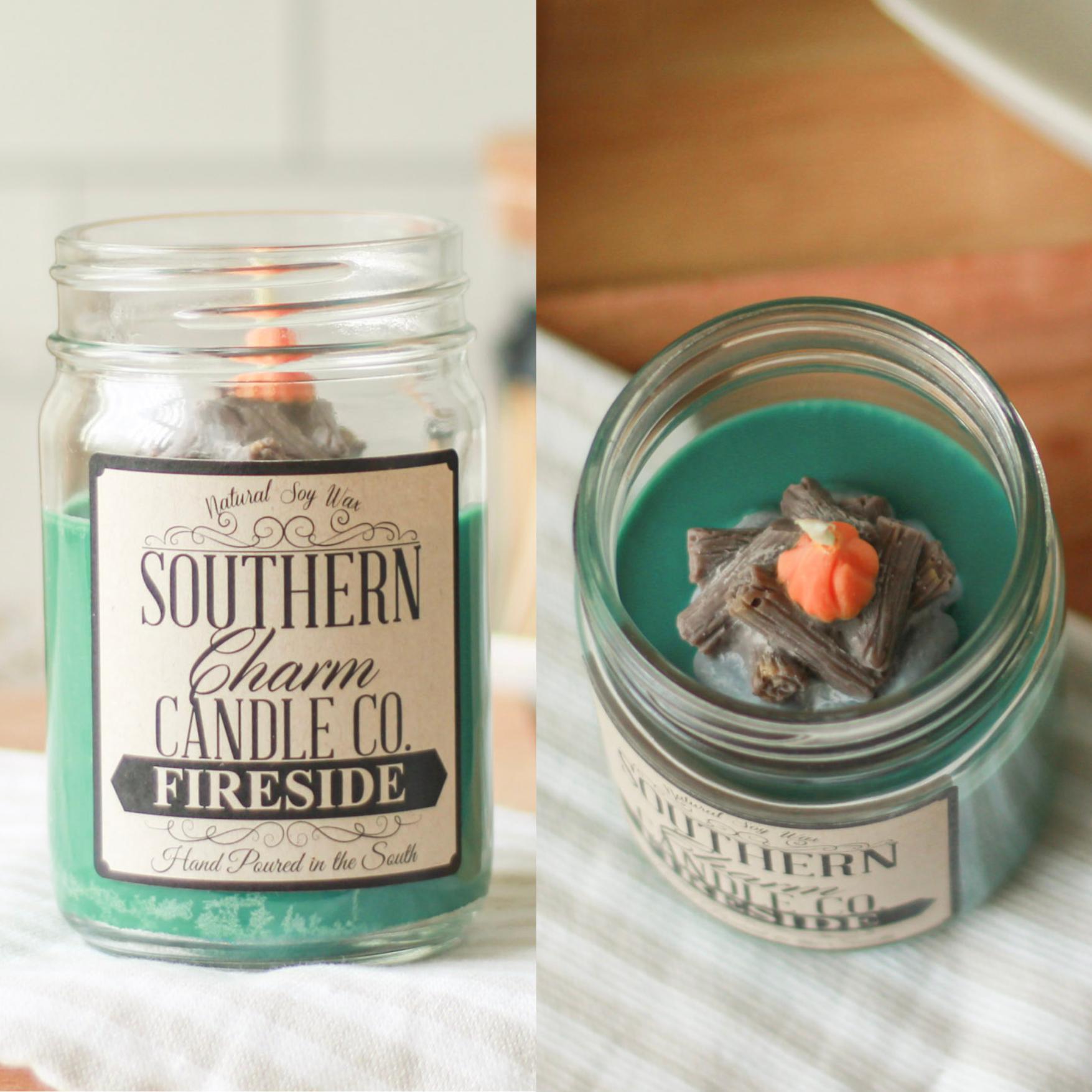FIRESIDE SOY WAX HAND POURED CANDLE 12 OZ CAMPING GIFT image