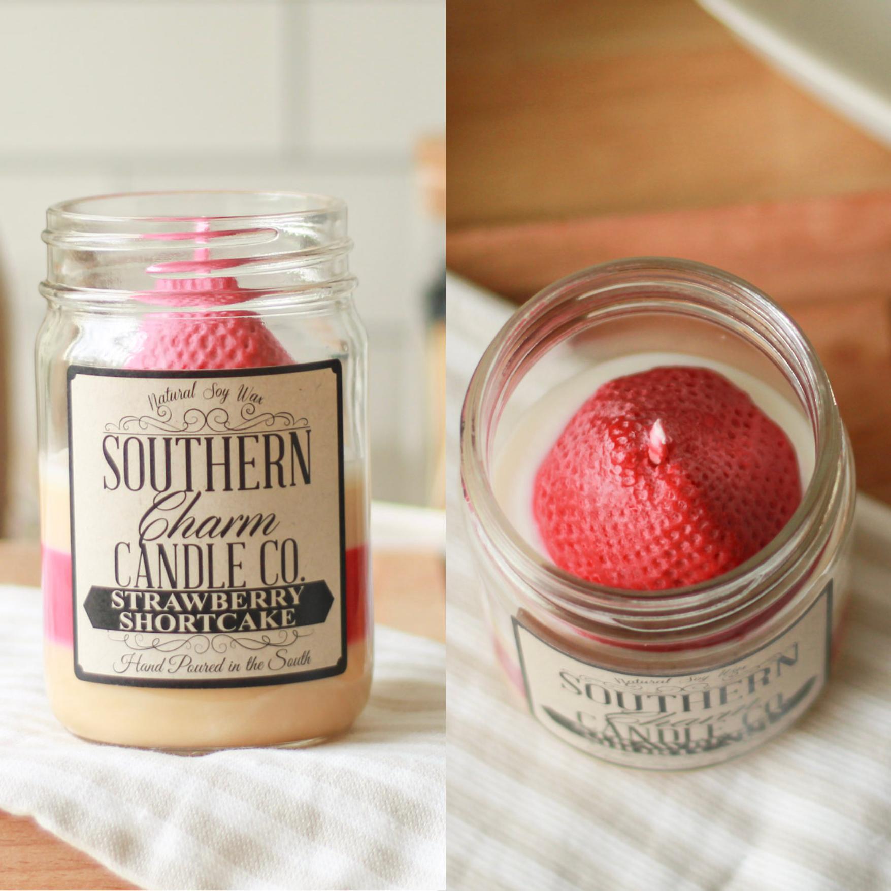 STRAWBERRY SHORTCAKE SOY WAX HAND POURED CANDLE 12 OZ image