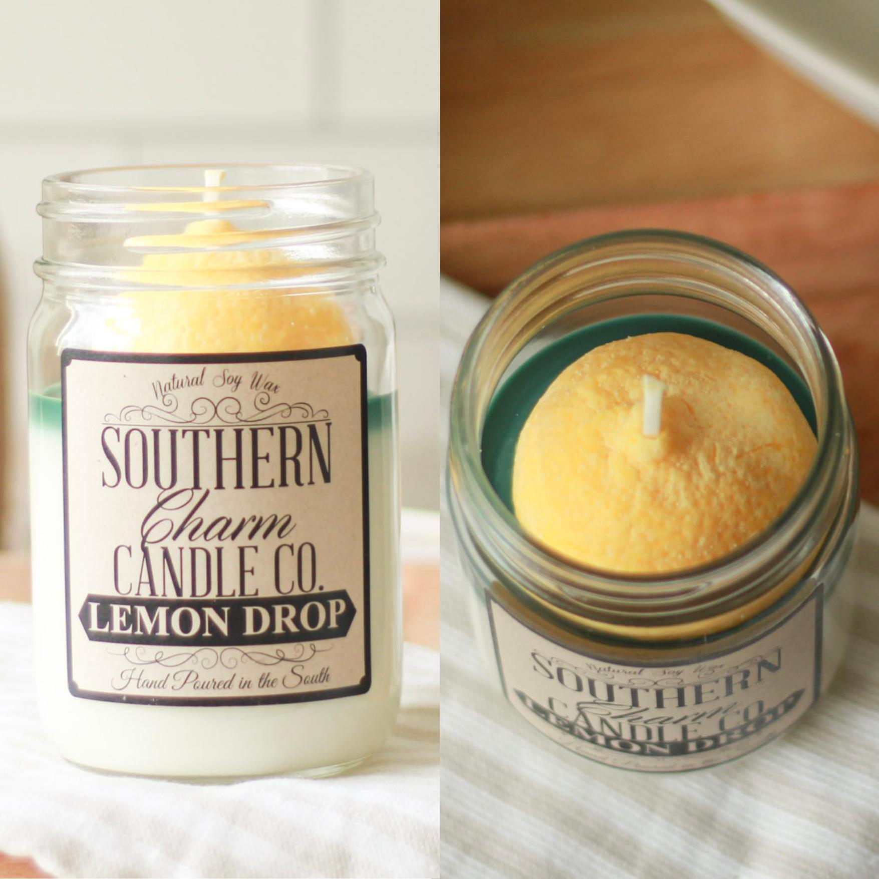 LEMON DROP SOY WAX HAND POURED CANDLE 12 OZ image