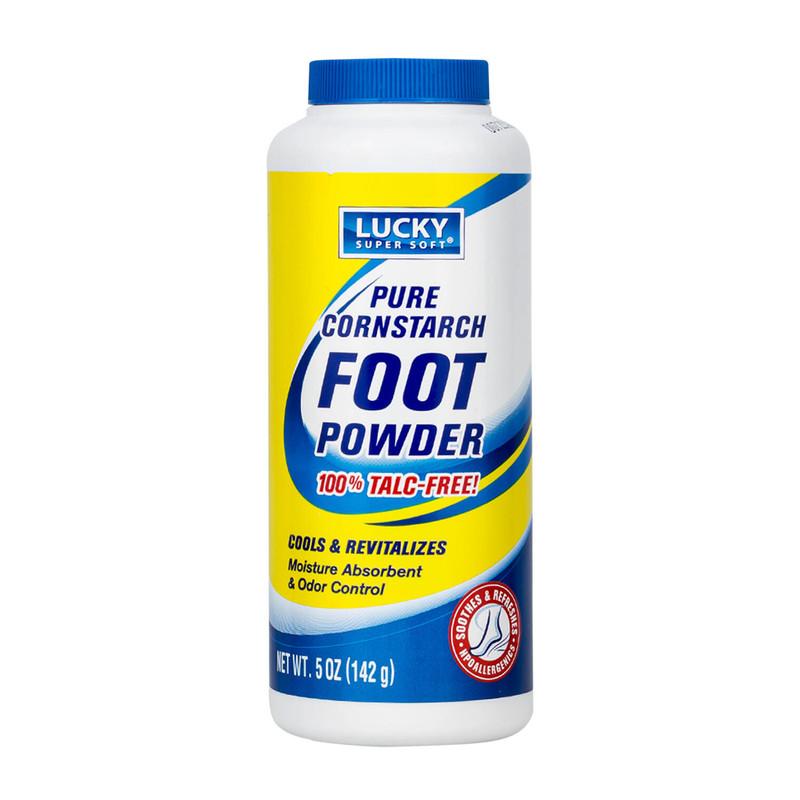 Lucky Super Soft Pure Cornstarch Foot Powder, 5 oz/142g, Talc-Free image