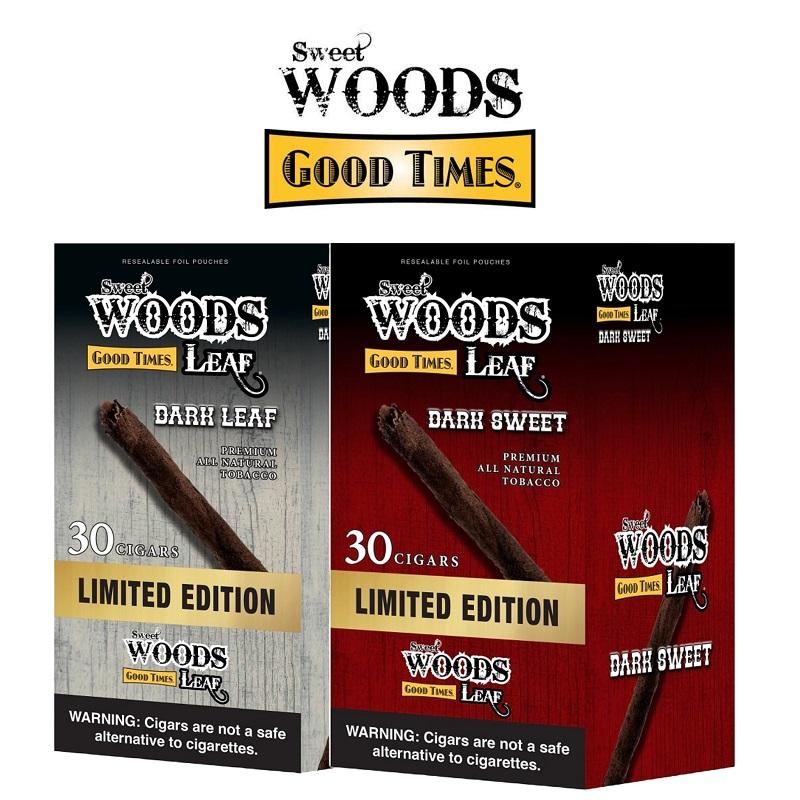 Good Times® Sweet Woods Leaf Cigar Wraps 5pk – 6 Pouches / Display image