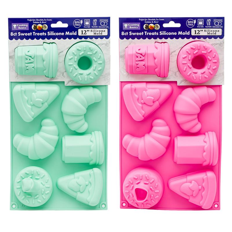 Cooking Basics 8 Count Sweet Treats Silicone Mold 12", Assorted image