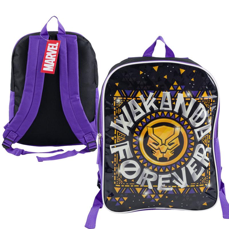 Marvel Black Panther Kid's Backpack - 15" - Adjustable Straps - Wakanda Forever image