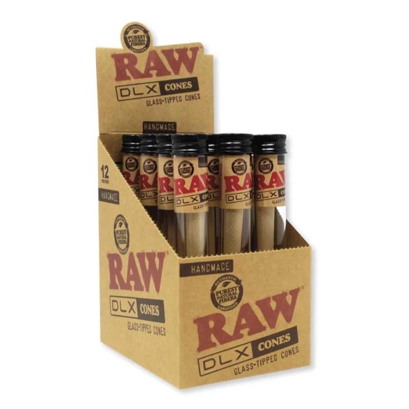 RAW® DLX – Cones ( Glass Tipped Cones ) – 12 / Display image