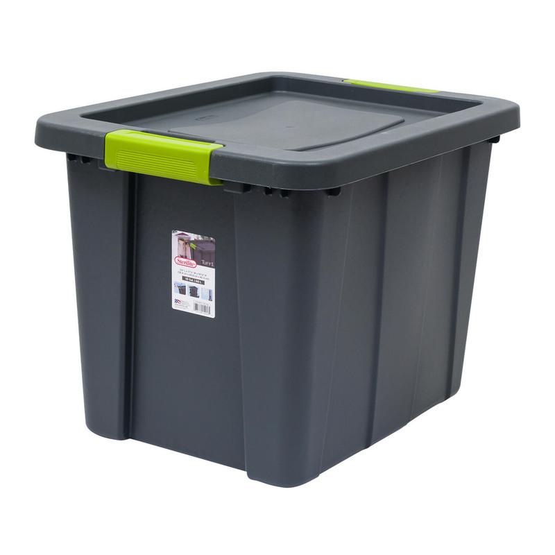 Sterilite 18-gal Gray Tuff 1 Latch Tote Box image