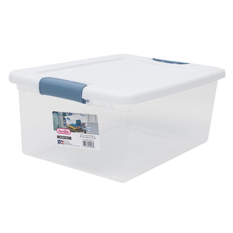Sterilite Storage Box W/ Latching Lid- 15qt image