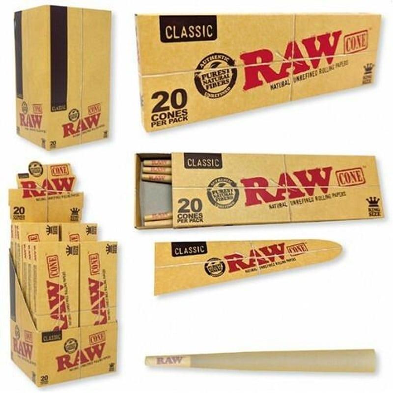 RAW® – Classic Cone 20 Count King Size – 12 / Display image