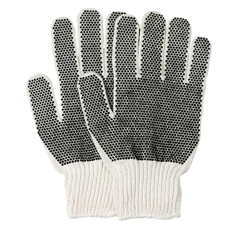 White Dotted Gloves – 12 Pairs / Package