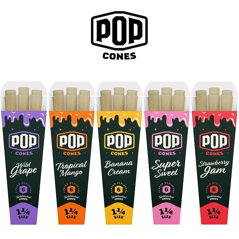 POP Cones Unbleached 1 ¼ 6pk – 24 / Display image