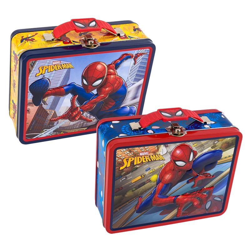 Marvel Spider-Man Tin Lunchbox - 7.5x2.75x6" - Rectangular - 2 Assorted Colors image