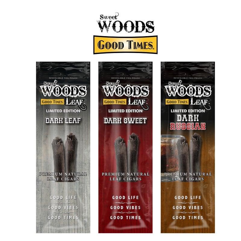 Good Times® Sweet Woods Limited Edition Dark Leaf Cigars 2pk – 15 / Display image