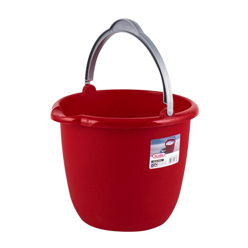 Sterilite Red 10qt Pail with Handle image