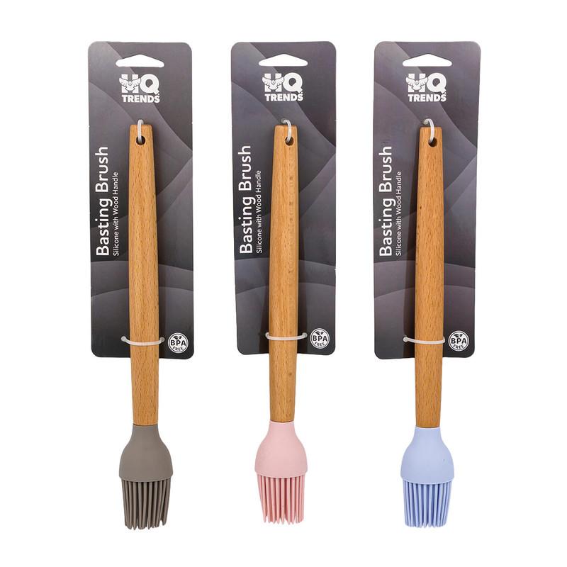Silicone Basting Brush with Wood Handle, Assorted image
