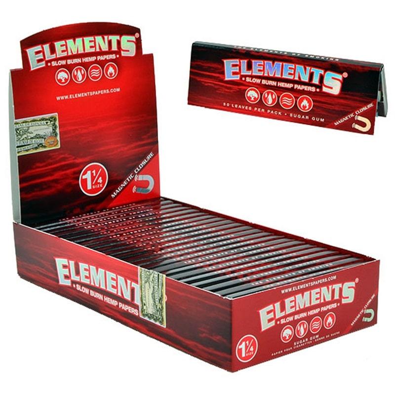 ELEMENTS® Red 1 ¼ Rolling Papers Magnet Pack 50CT – 25 / Display image