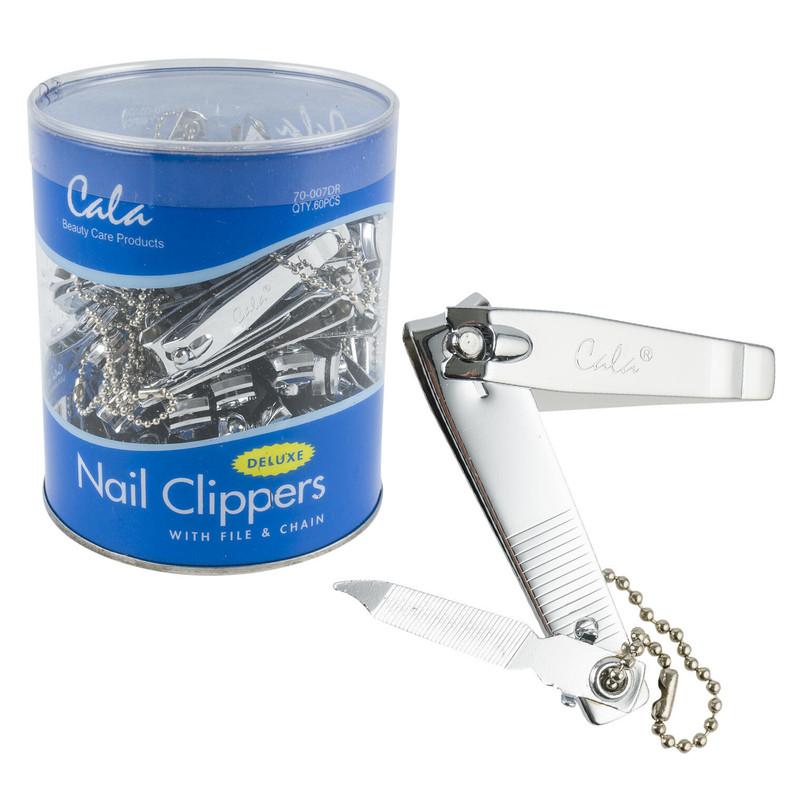 Cala Deluxe Nail Clippers with File and Chain Set, 60 Pieces image
