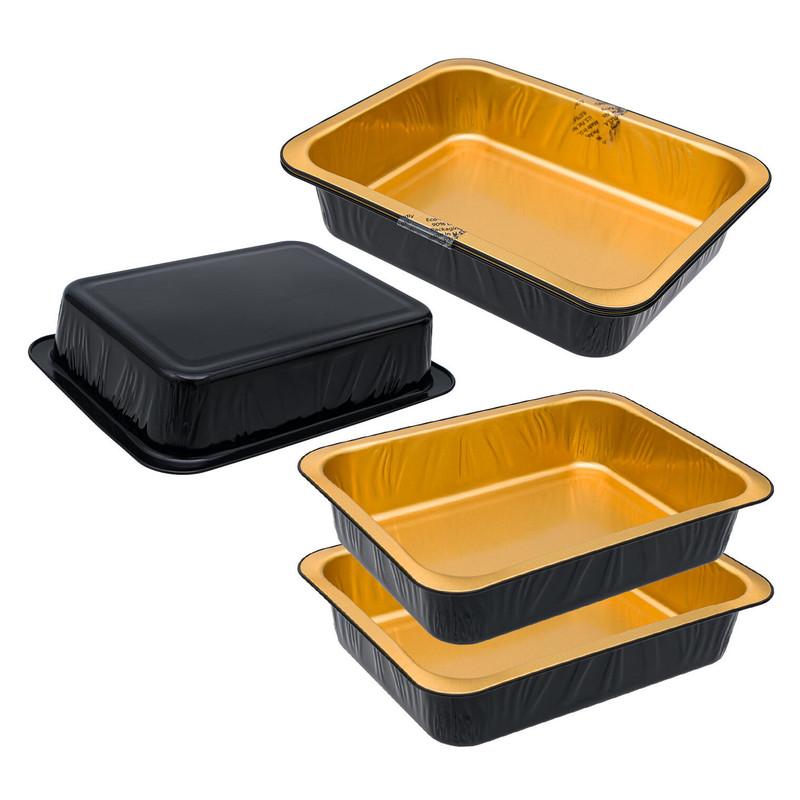 Black and Gold Bake Pan - 8 x 6" - 2 Pack image