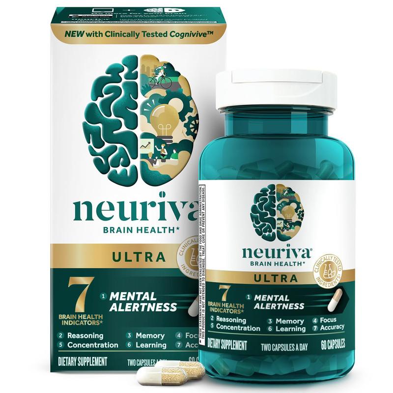 Neuriva Ultra Brain Health Mental Alertness Memory Focus 60 Capsules image