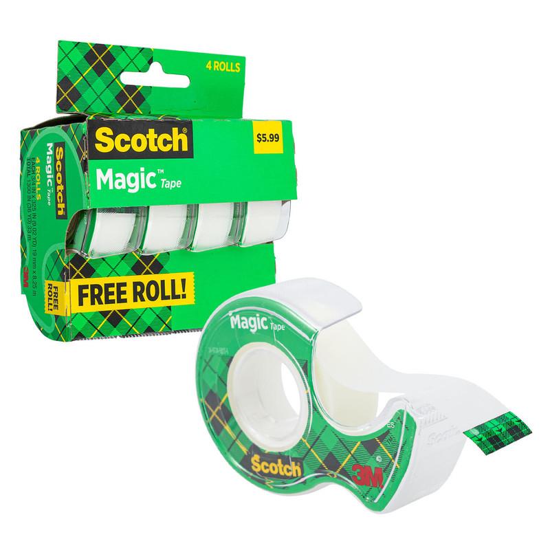 Scotch Magic Tape, 4 Rolls image