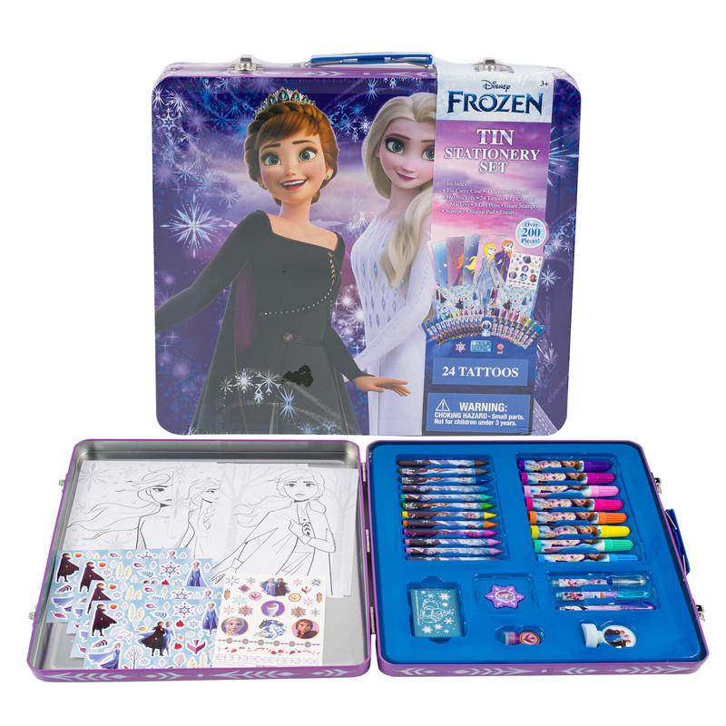 Disney Frozen Tin Stationary Set - Over 200 Pieces - Ages 3 and Up image