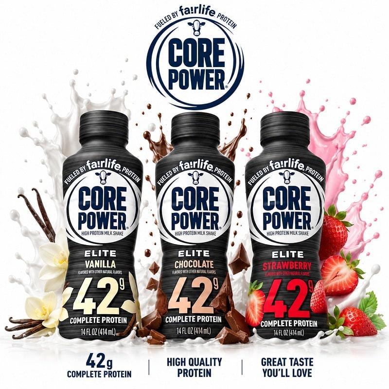 Core Power® 42g Elite Protein Milk Shake 14 oz Plastic Bottles (12 Pack) image