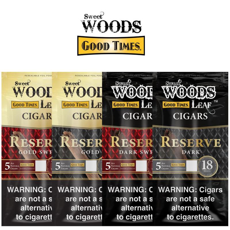 Good Times® Reserve Sweet Woods Leaf Cigars 5pk – 6 / Display image