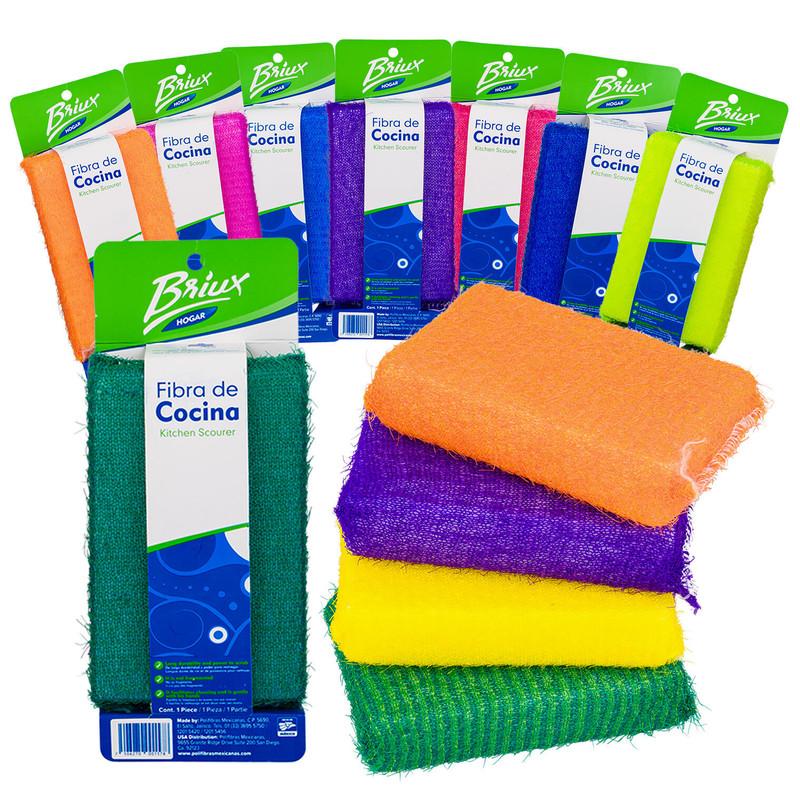 SCOURER FIBRA 4 ASST COLORS
