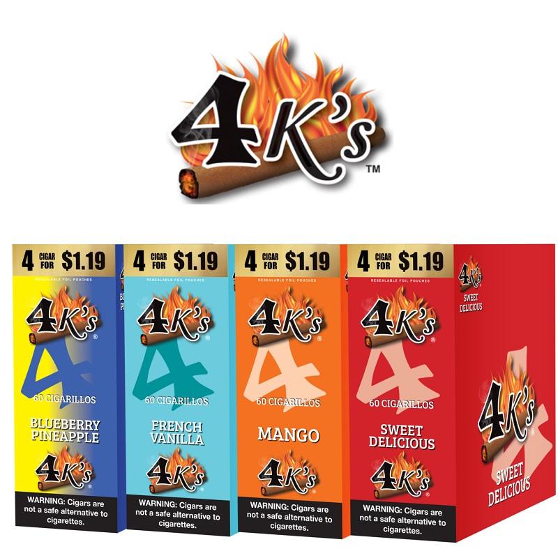 4k’s® Cigarillos by Good Times® 4 / $1.19 – 15 / Display image